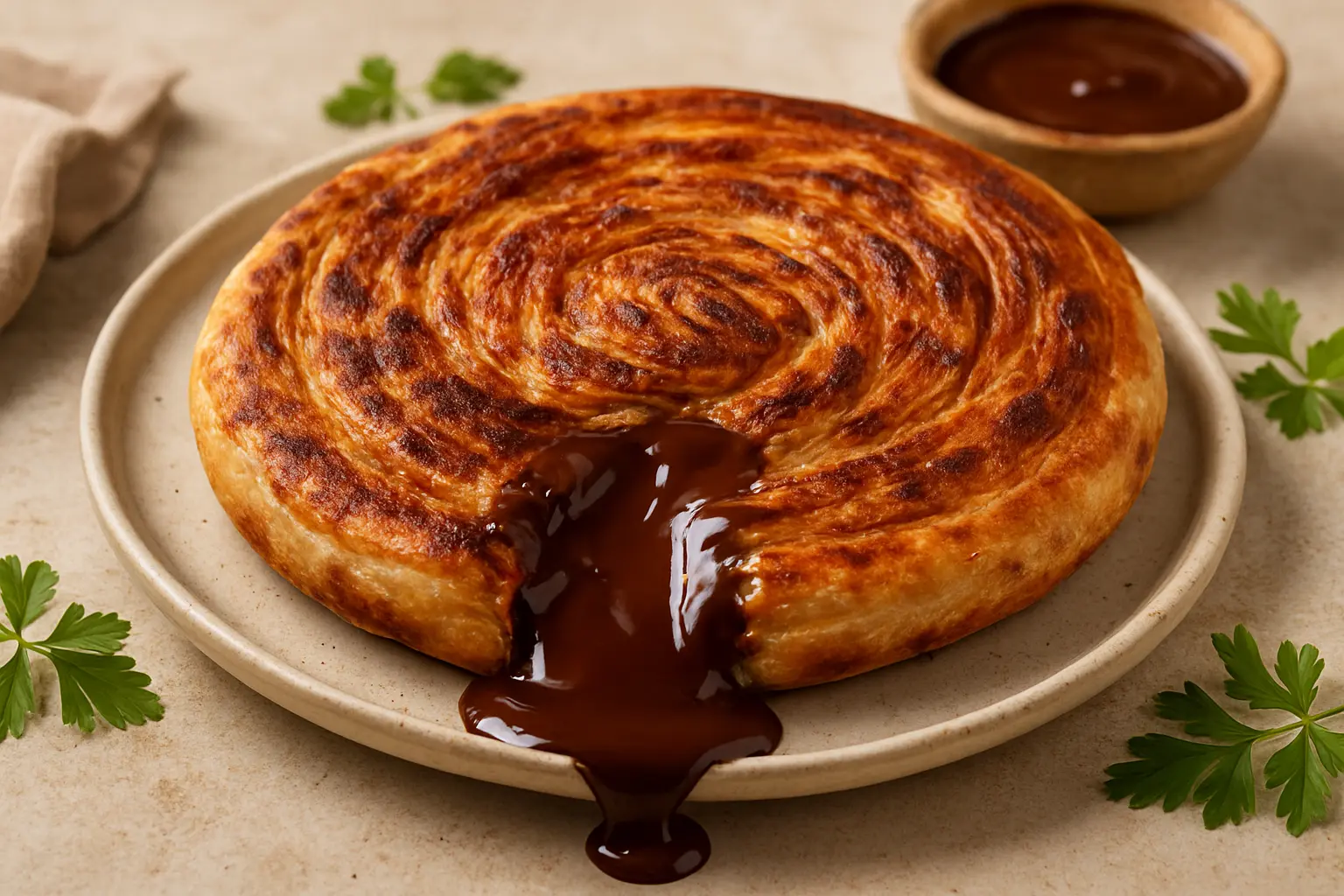 Roti Maryam Dengan Coklat Lumer