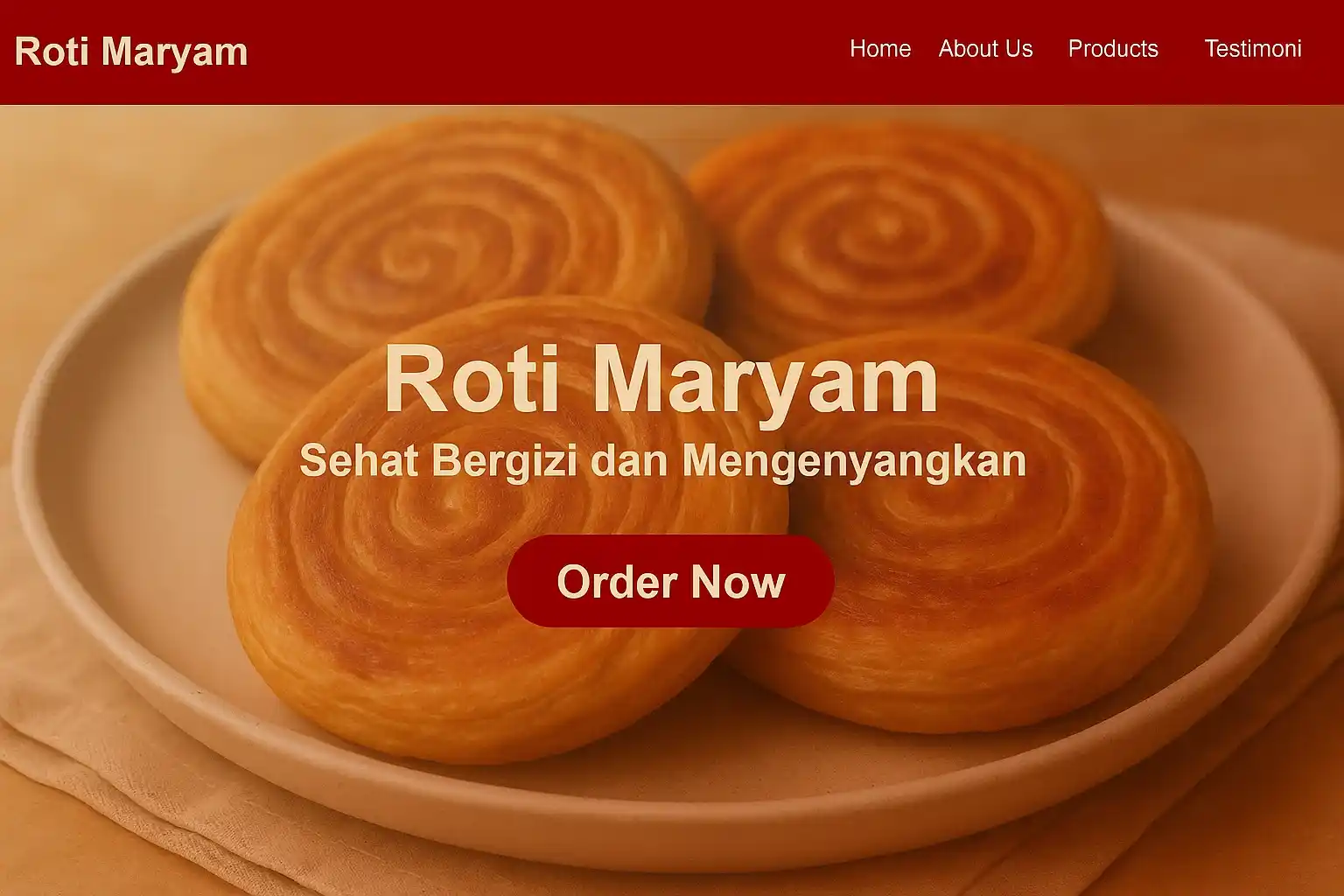 Landing Page Roti Maryam